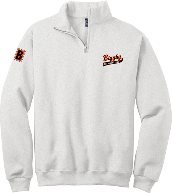 Biggby Coffee AAA NuBlend 1/4-Zip Cadet Collar Sweatshirt