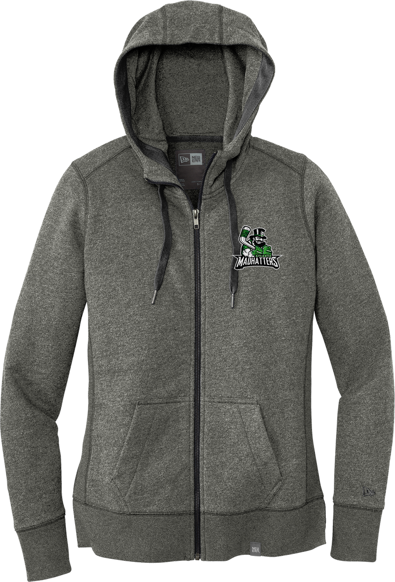 Atlanta Madhatters New Era Ladies French Terry Full-Zip Hoodie