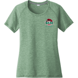 Wash U Ladies PosiCharge Tri-Blend Wicking Scoop Neck Raglan Tee