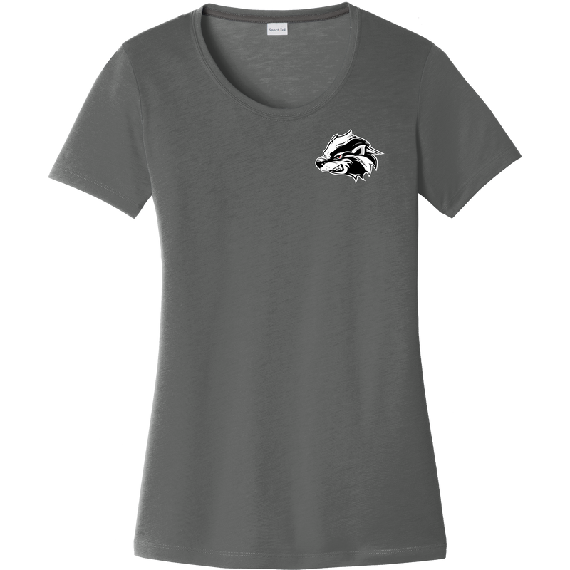 Allegheny Badgers Ladies PosiCharge Competitor Cotton Touch Scoop Neck Tee