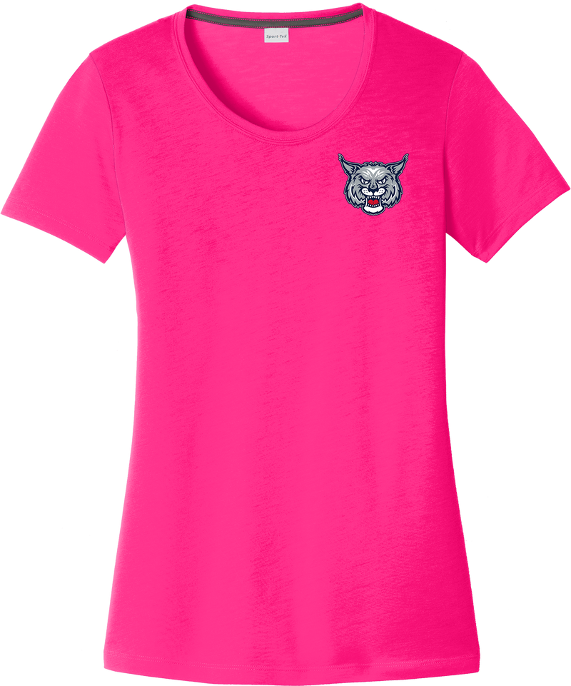 CT Bobcats Ladies PosiCharge Competitor Cotton Touch Scoop Neck Tee