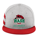 Wash U New Era Shadow Heather Striped Flat Bill Snapback Cap