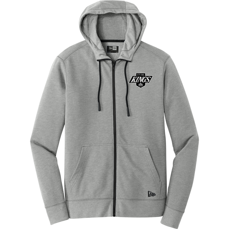 CT Oil Kings New Era Tri-Blend Fleece Full-Zip Hoodie