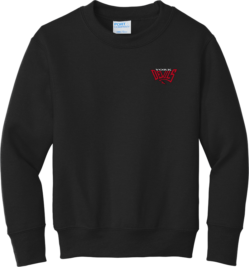 York Devils Youth Core Fleece Crewneck Sweatshirt